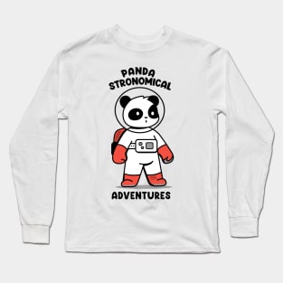 Panda stronomical adventures Long Sleeve T-Shirt